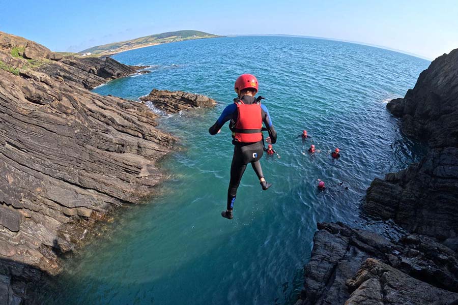 Coasteering Baggy Point, Croyde